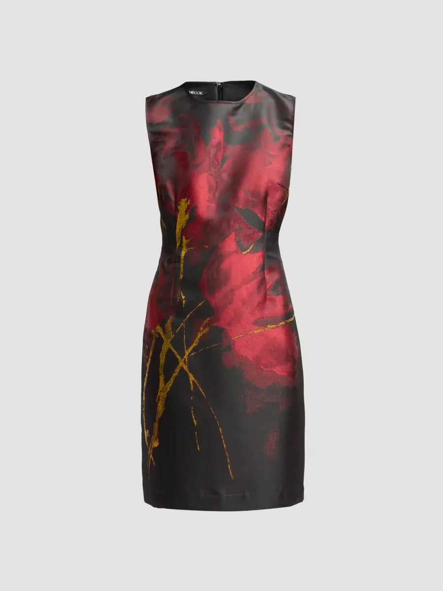 Abstract-Print Dress by Misook