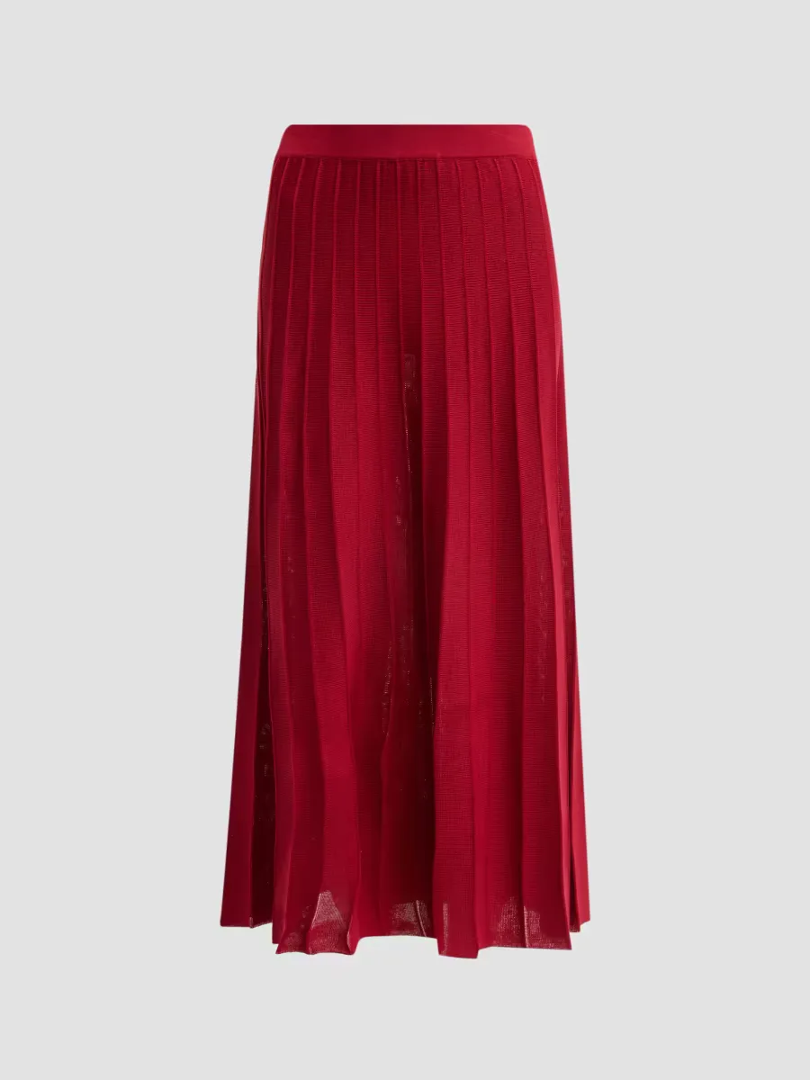 Pleated A-Line Maxi Skirt by Misook
