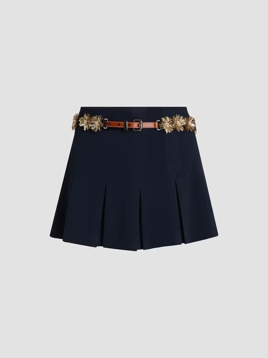 Aanya Sunflare Pleated Belted Skort by Cinq  Sept
