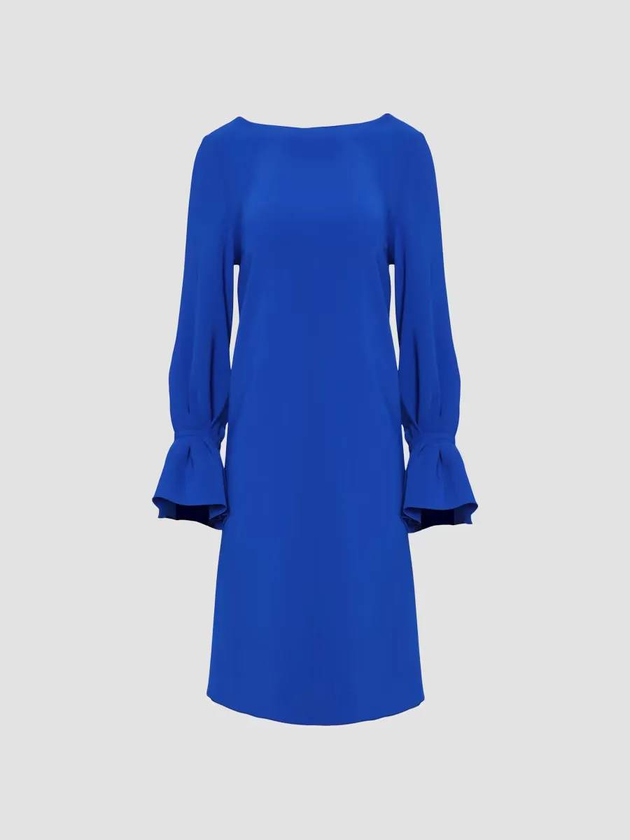 Silk Puff-Sleeve Shift Minidress by Carolina Herrera