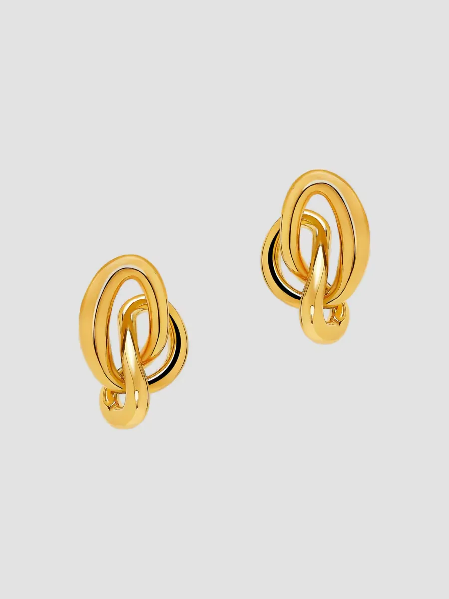 Twisted Knot 24K-Gold-Plated Earrings