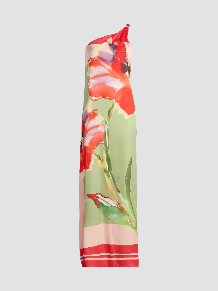 Dounia Floral One-Shoulder Maxi Dress