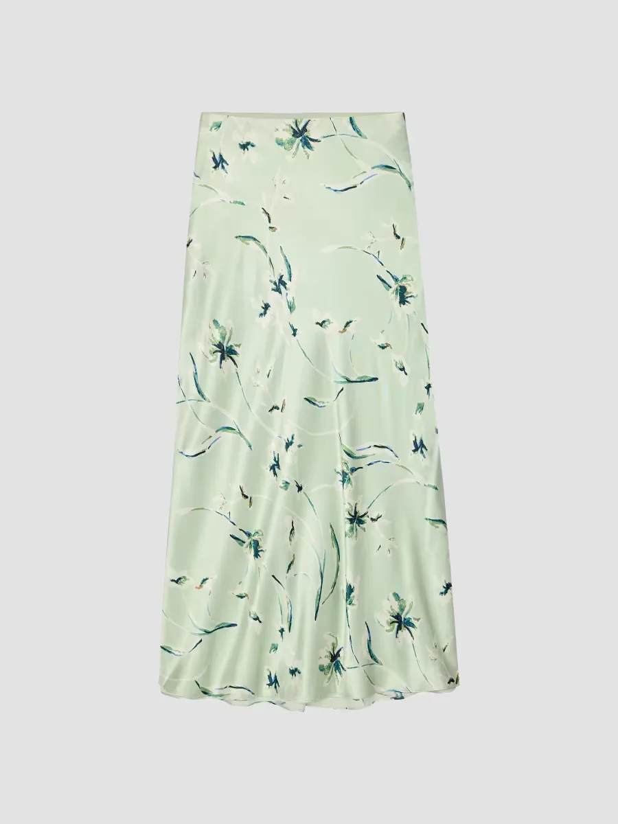 Anya Floral Midi-Skirt by Rails