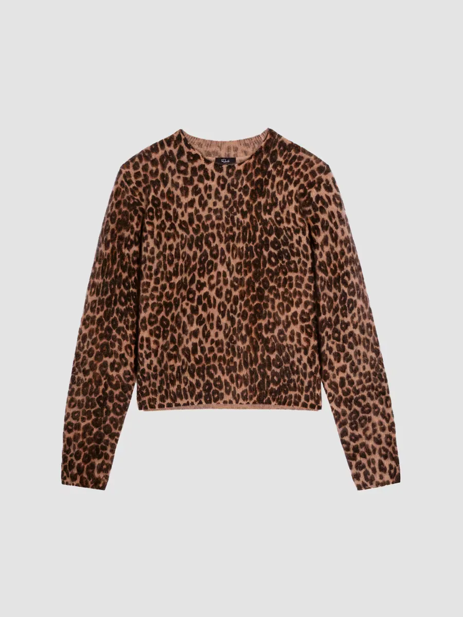 Sofia Leopard Wool-Cashmere Sweater by Rails