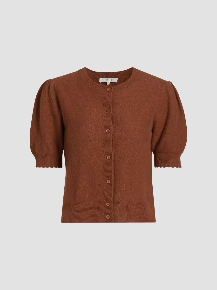 Cashmere Pointelle-Knit Cardigan by FRAME