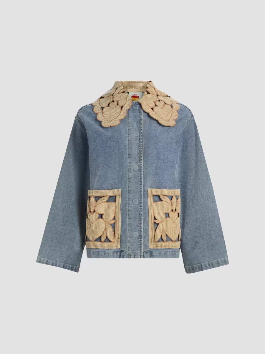 Richelieu Cotton Denim Jacket by FARM Rio