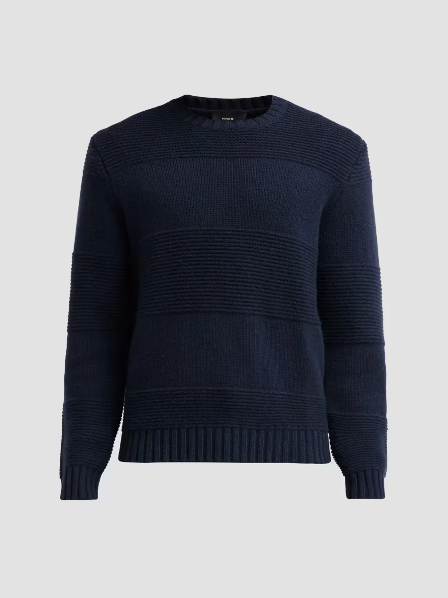 Garter Rugby Striped Crewneck Sweater by Vince