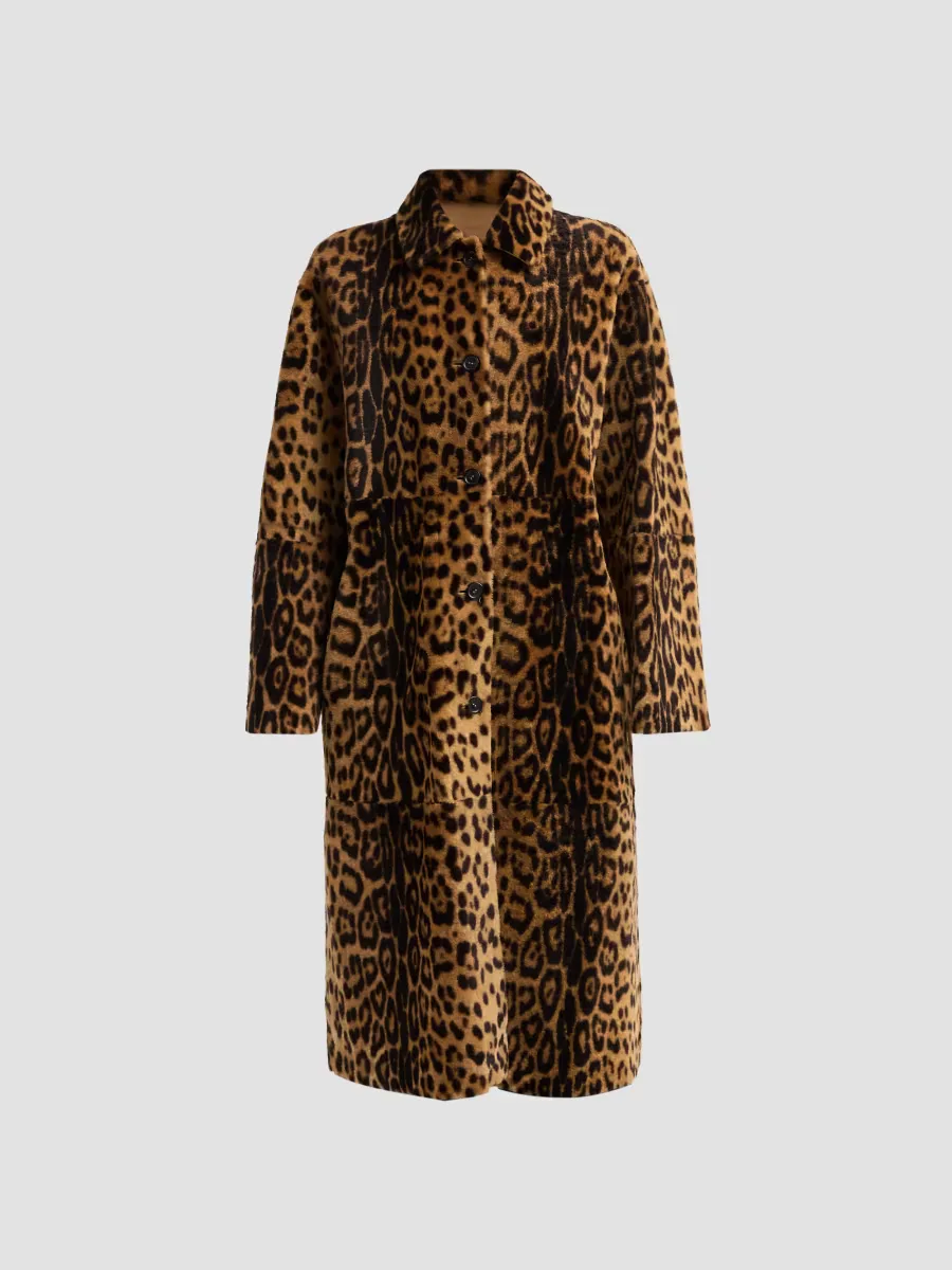 Davelle Leopard Faux Fur Coat by Nili Lotan