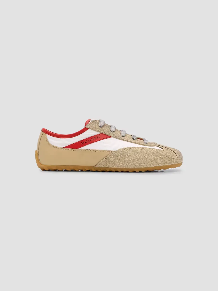 Boxe Colorblocked Leather & Suede Low-Top Sneakers by McQueen