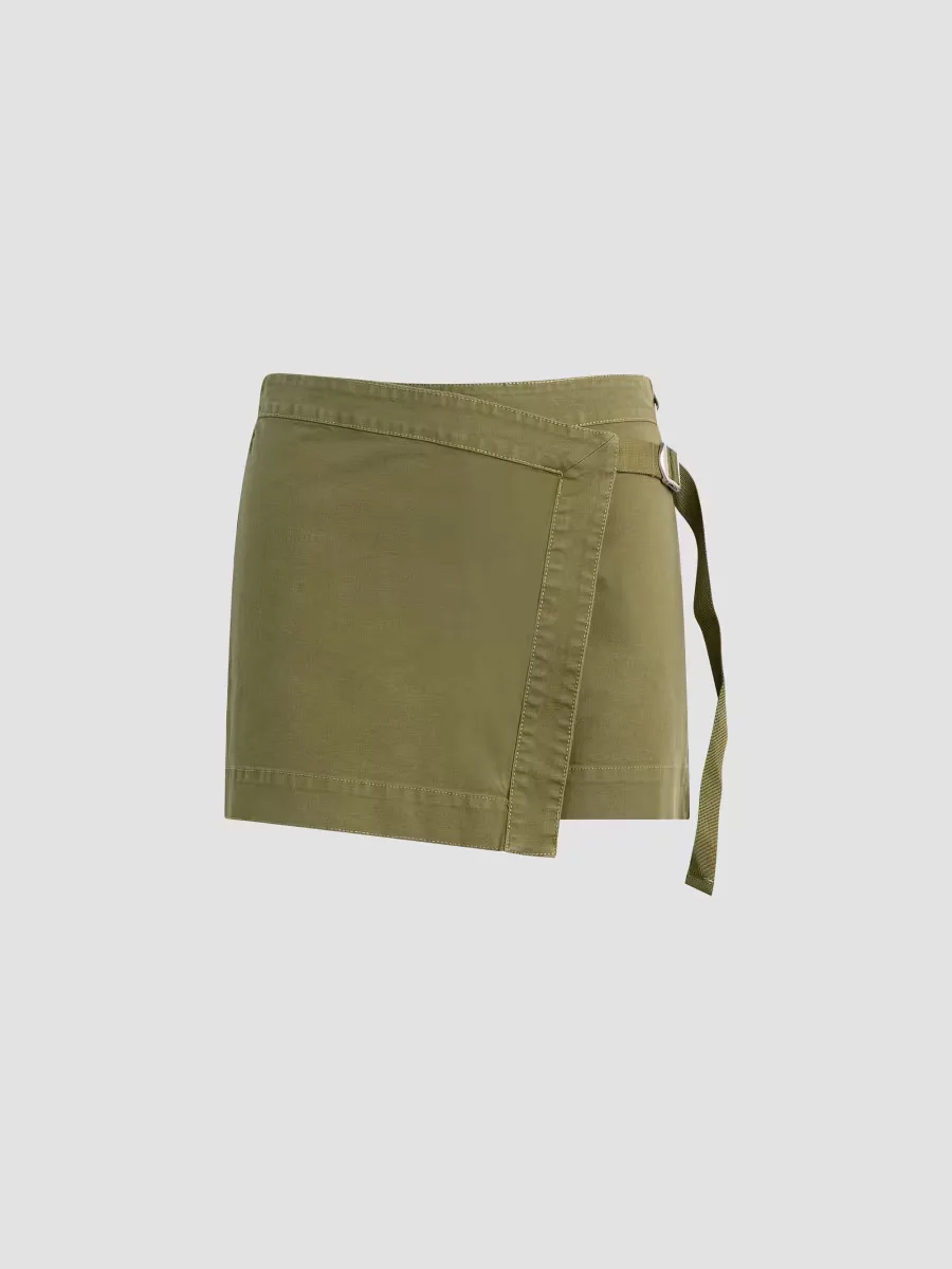 Sporty D-Ring Belt Stretch Cotton Skort by Hudson Jeans