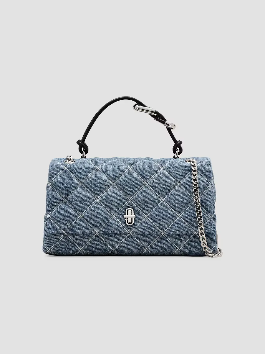 The Dual Chain Denim Quilted Shoulder Bag by Marc Jacobs