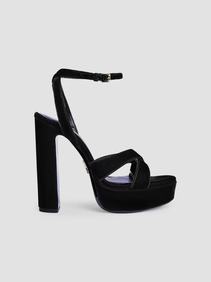 Melodia 130MM Velvet Platform Sandals by Retrofête
