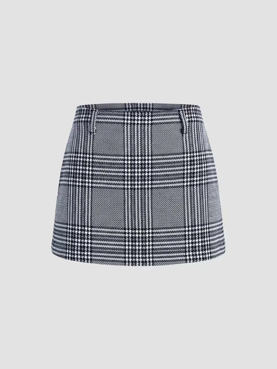 Valkiria Glen Check Skort by SEROYA