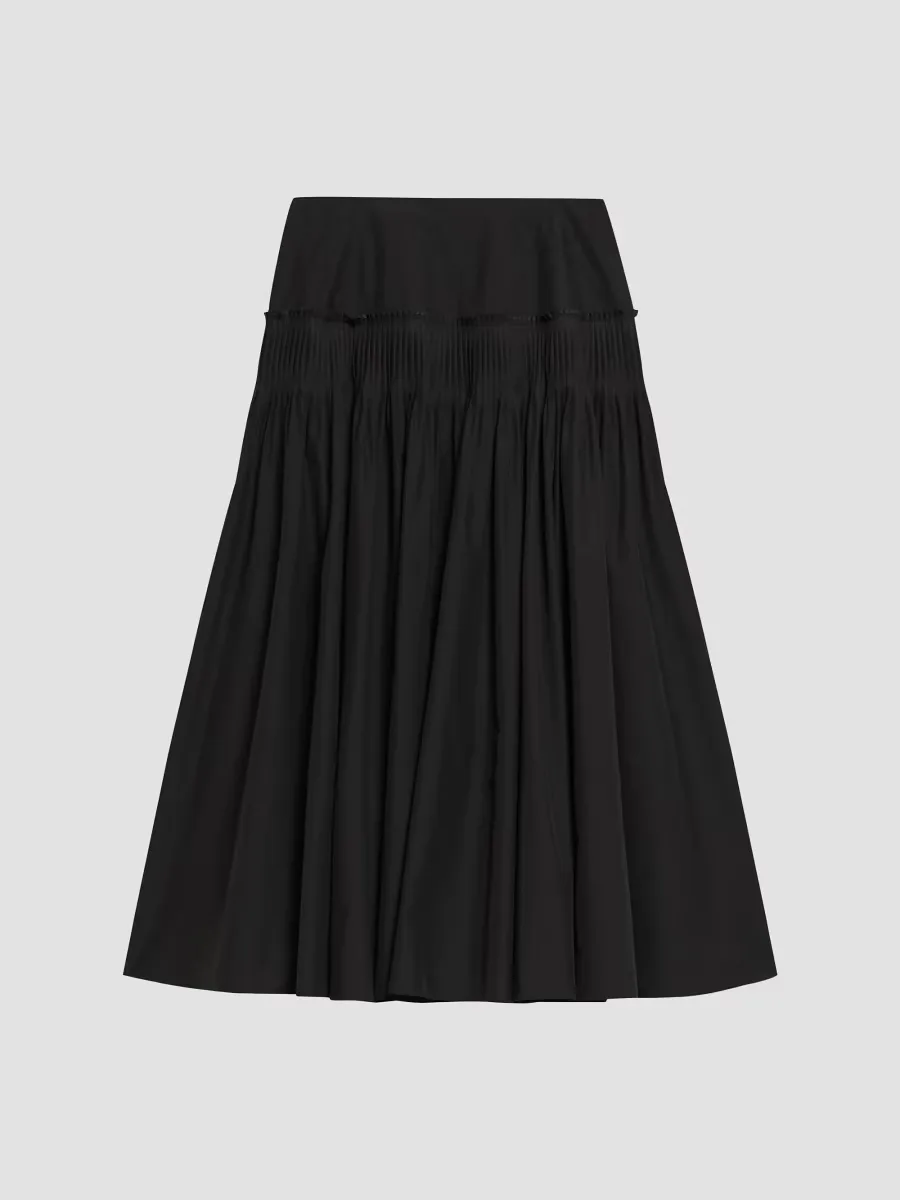 Accordion Midi-Skirt by Theory