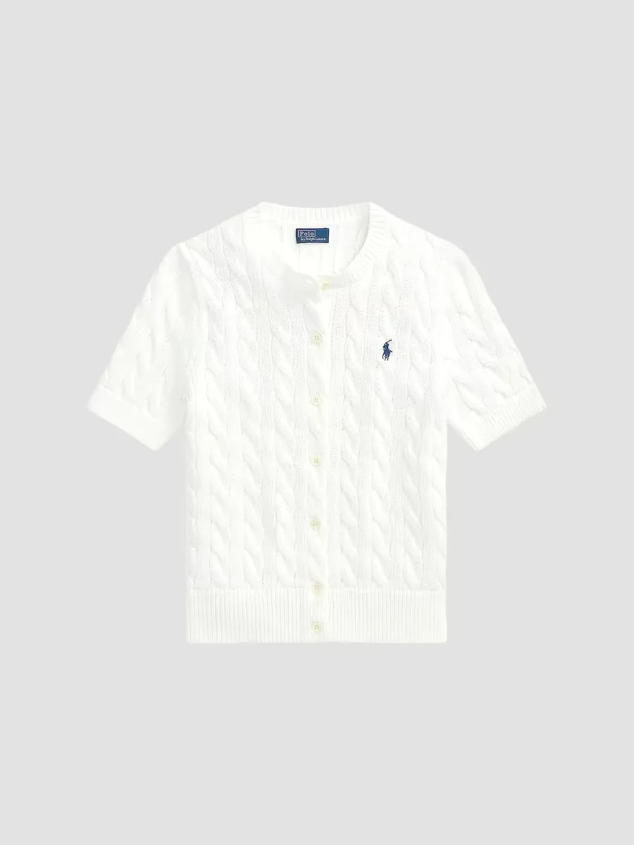 Cable-Knit Short-Sleeve Cardigan by Polo Ralph Lauren