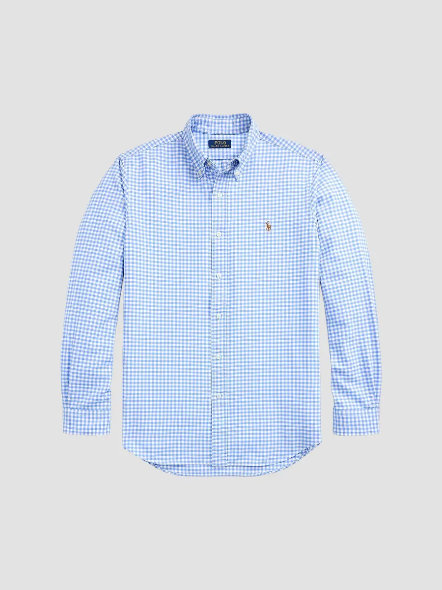 Logo-Embroidered Gingham Cotton Oxford Shirt by Polo Ralph Lauren