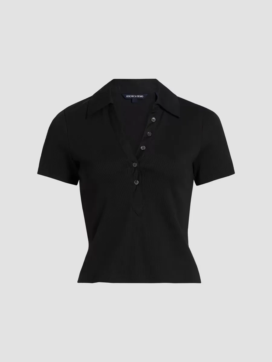 Kearney Cotton Polo T-Shirt by Veronica Beard