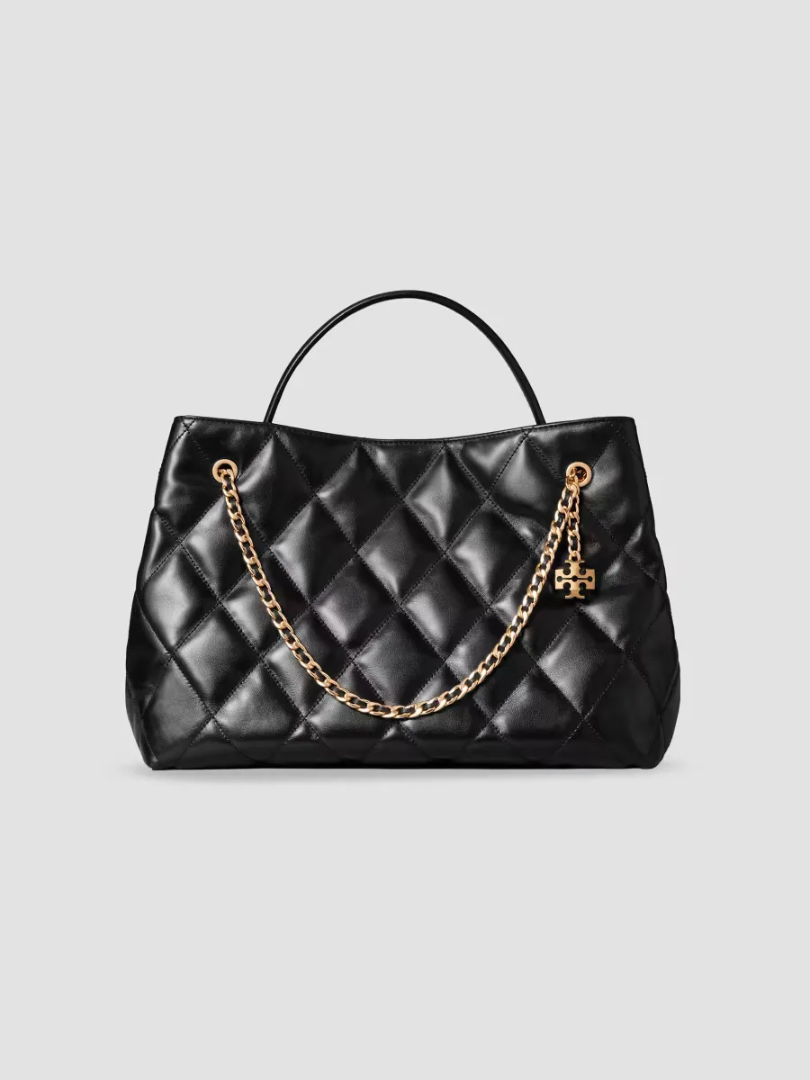 Fleming Leather Small Carryall Shoulder Bag by Tory Burch