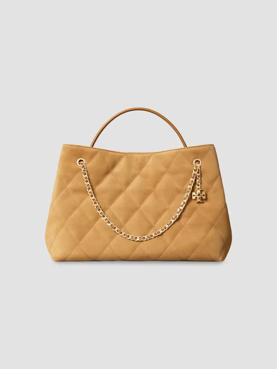 Fleming Suede Carryall Shoulder Bag by Tory Burch