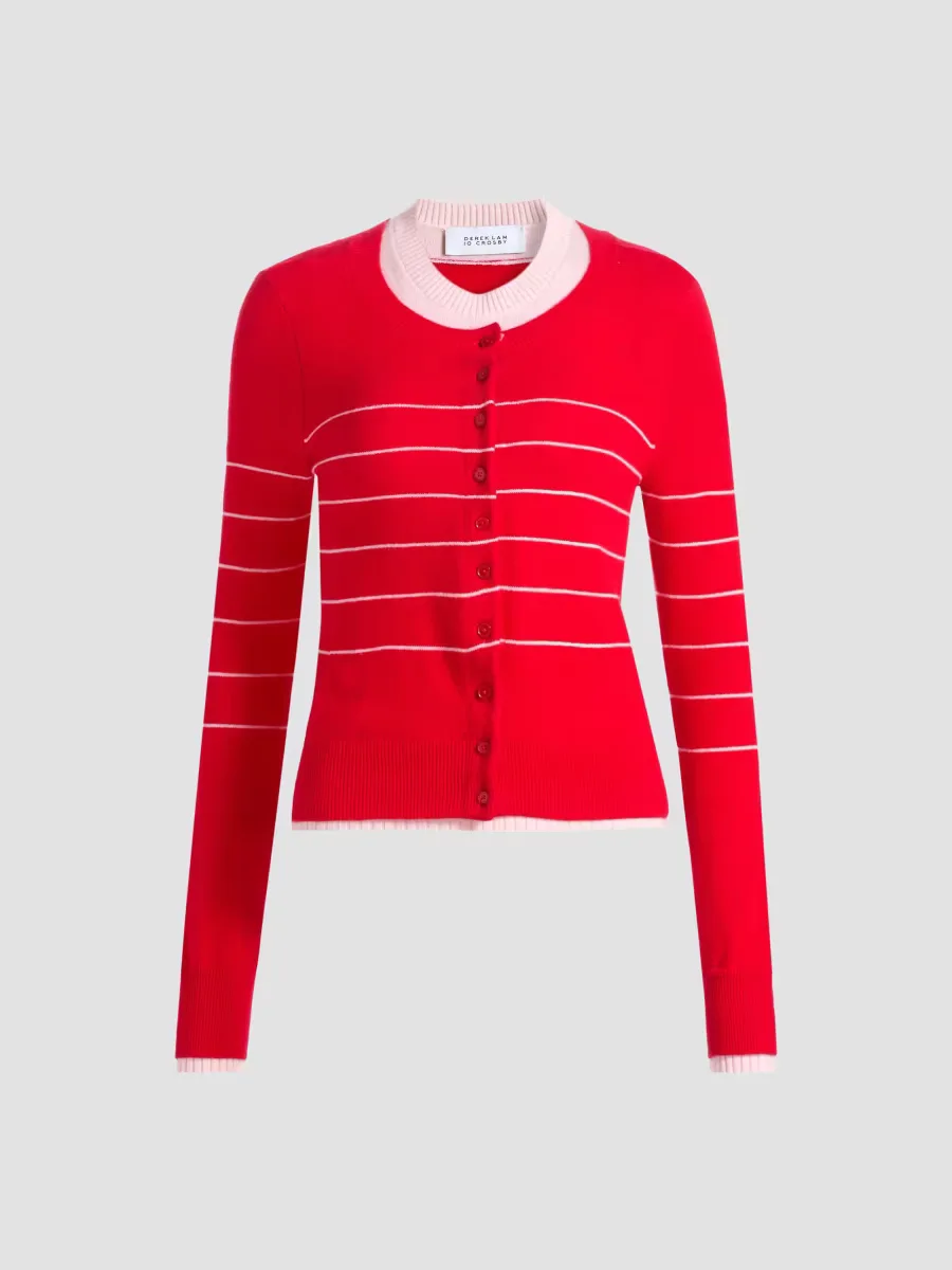 Vernon Double-Layer Shrunken Cardigan by Derek Lam