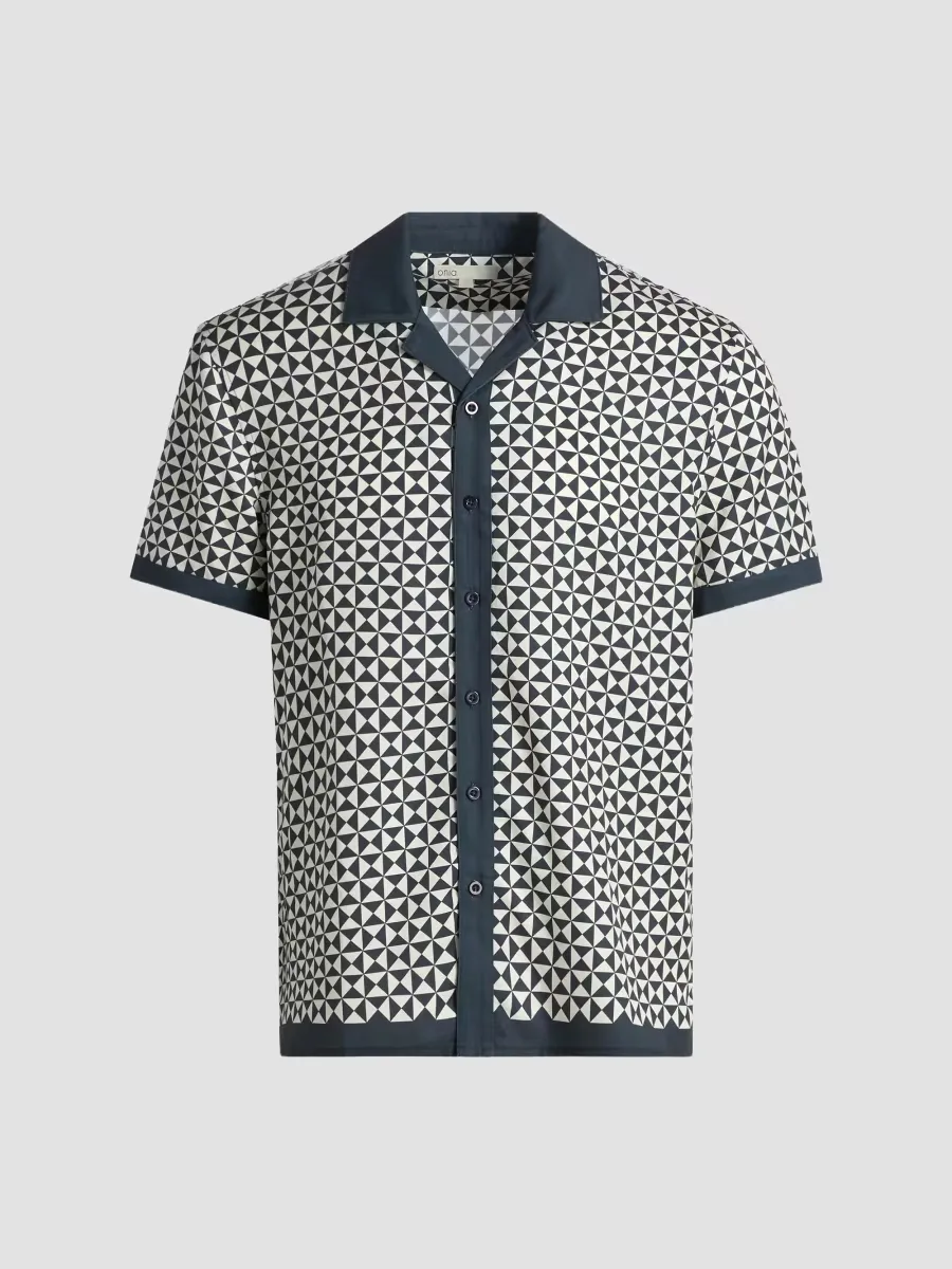 Geometric Print Vacation Shirt by Onia