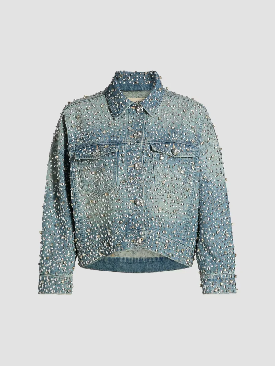 Vangie Crystal-Embellished Cotton Jacket by L'AGENCE