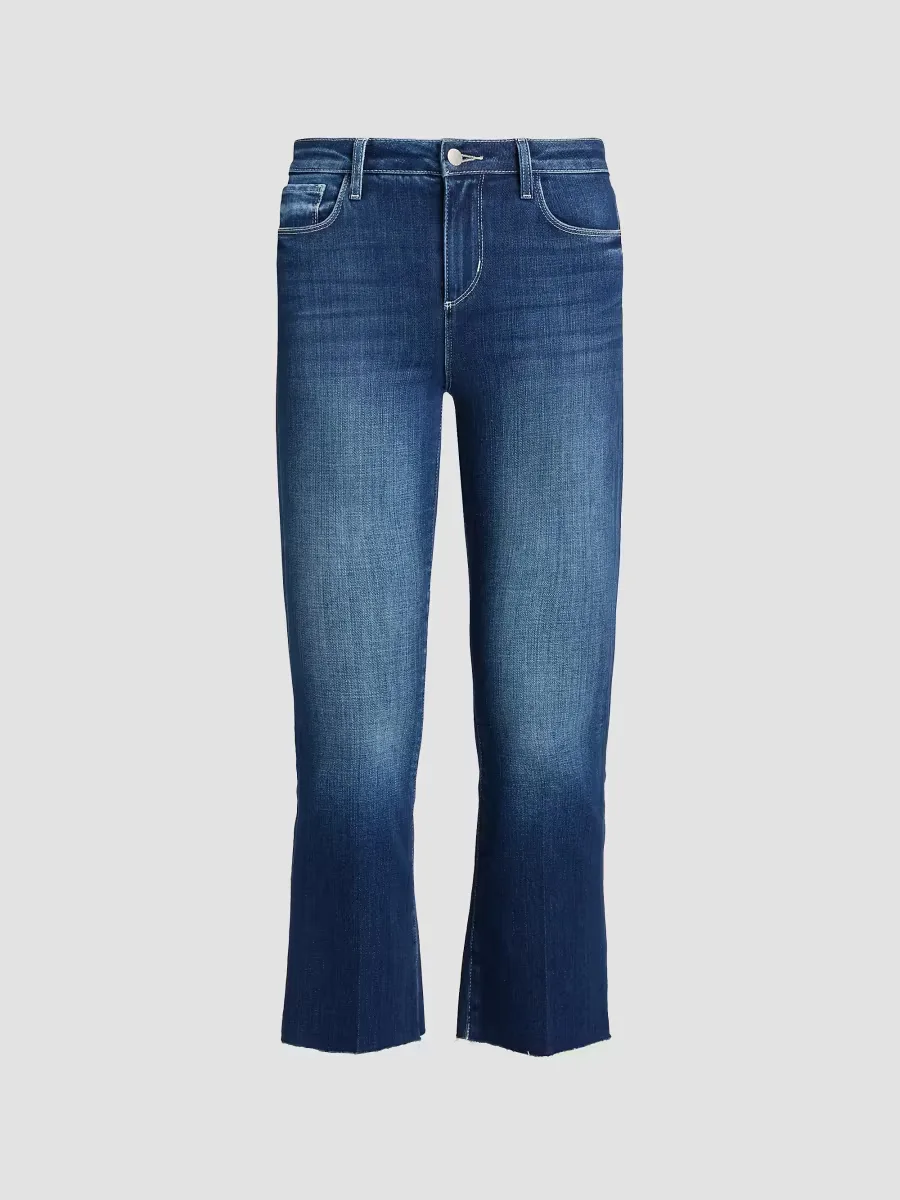 Kendra High-Rise Crop Flare Jeans