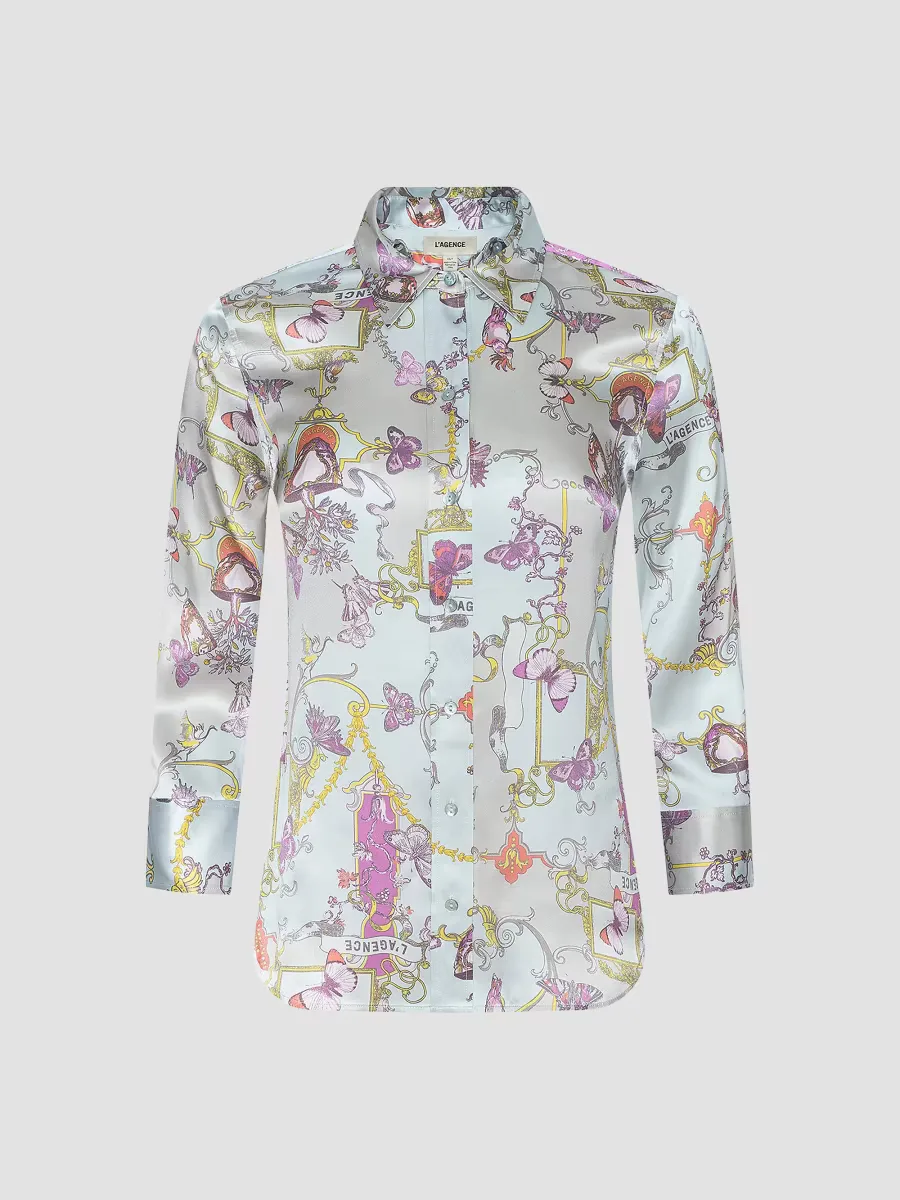 Dani Printed Silk Shirt by L'AGENCE