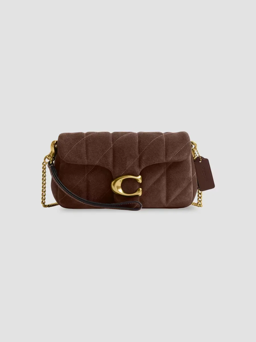 Tabby Quilted Suede Chain Crossbody Bag 19 by Coach