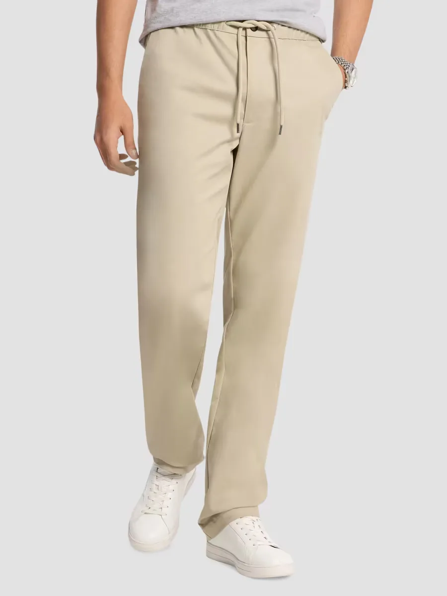Bedford Stretch-Cotton Regular-Fit Drawstring Trousers - Stone by MICHAEL Michael Kors
