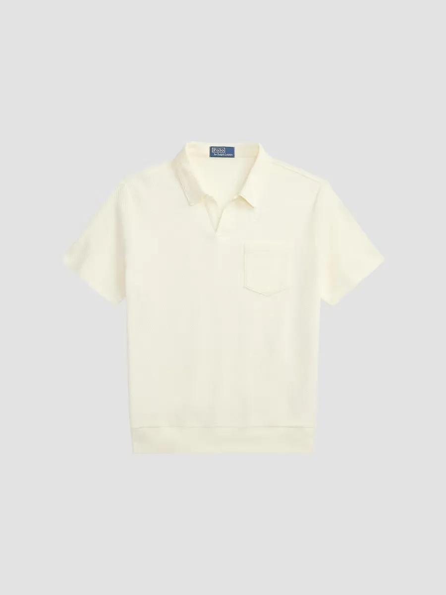 Textured Cotton Johnny Collar Polo by Polo Ralph Lauren