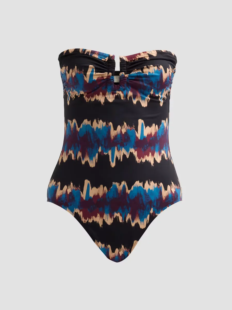 Monterey Strapless One-Piece Swimsuit by Ulla Johnson
