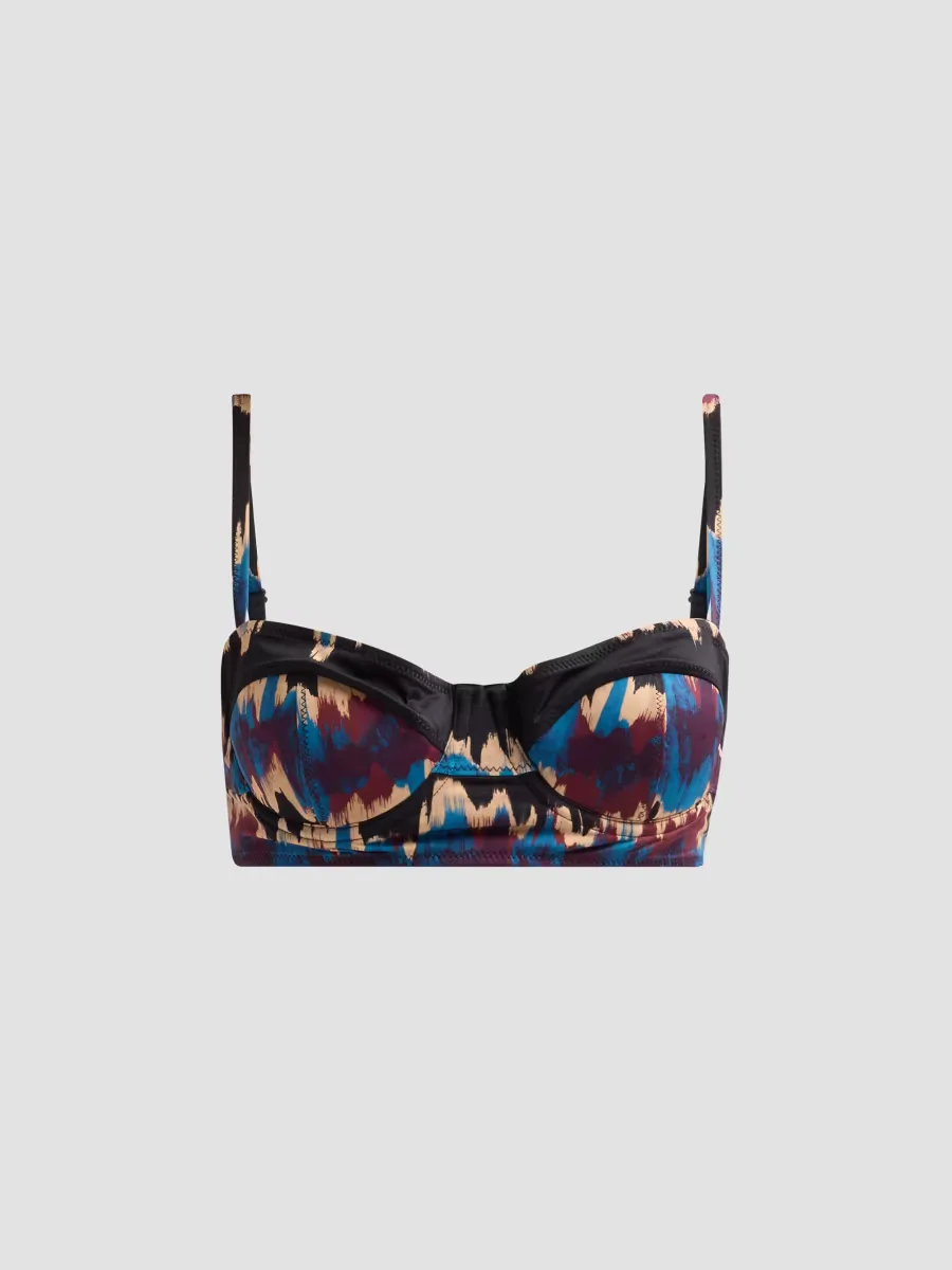 Zahara Printed Bikini Top by Ulla Johnson