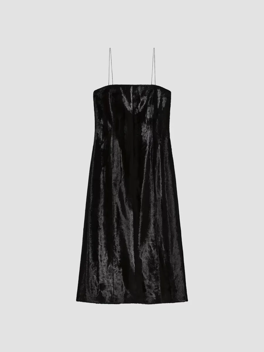 Pony Faux-Fur Midi-Dress by Helmut Lang
