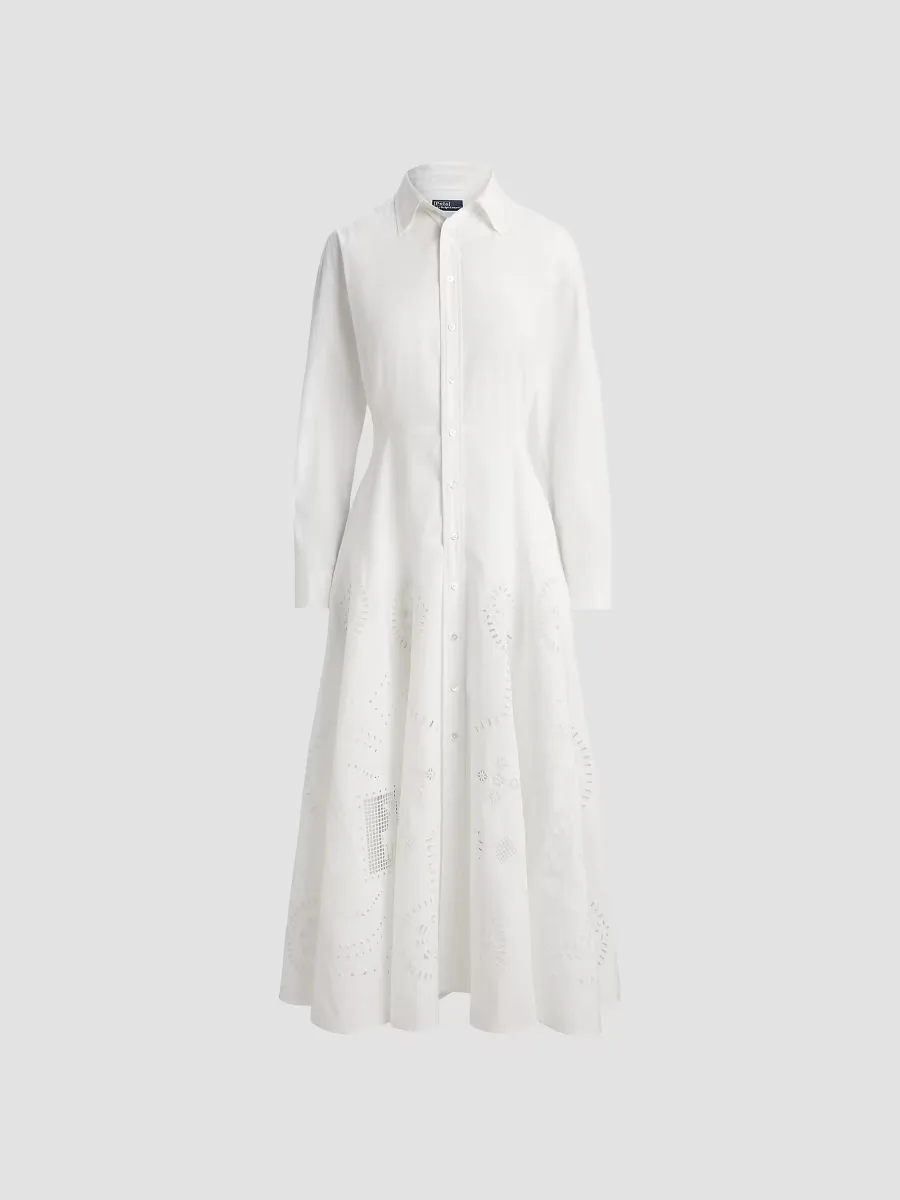 Cotton Eyelet Shirtdress by Polo Ralph Lauren