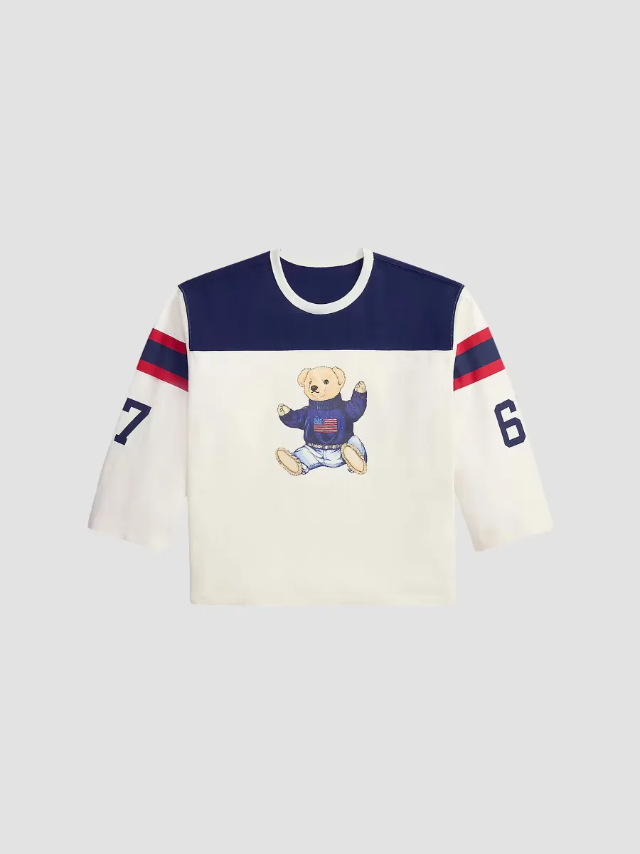 Graphic Polo Bear Cotton Jersey Long-Sleeve T-Shirt by Polo Ralph Lauren