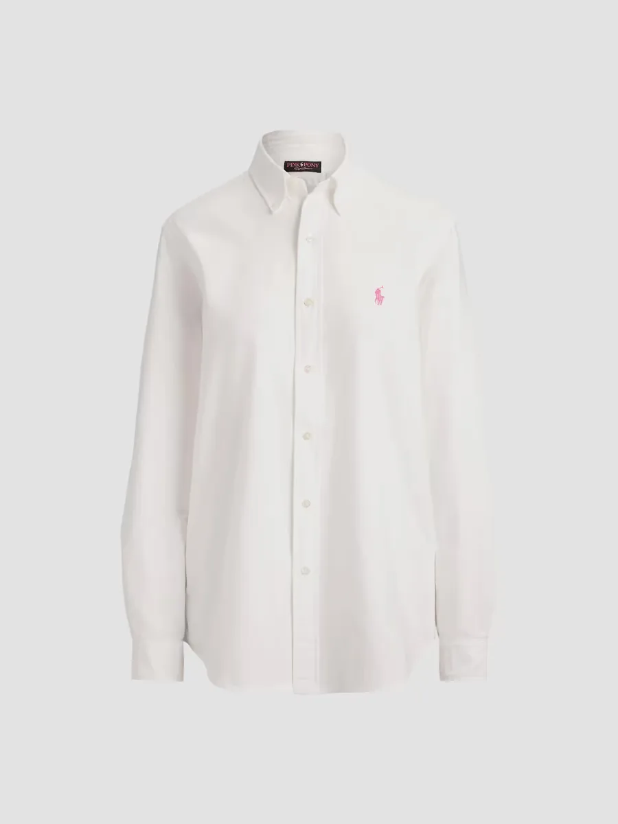 Embroidered Pony Cotton Oxford Button-Front Shirt by Polo Ralph Lauren