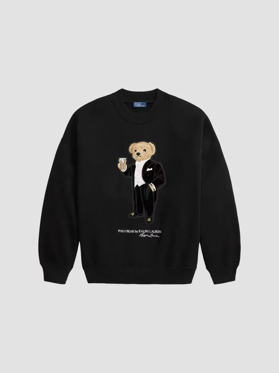 Martini Polo Bear Cotton-Blend Fleece Sweatshirt