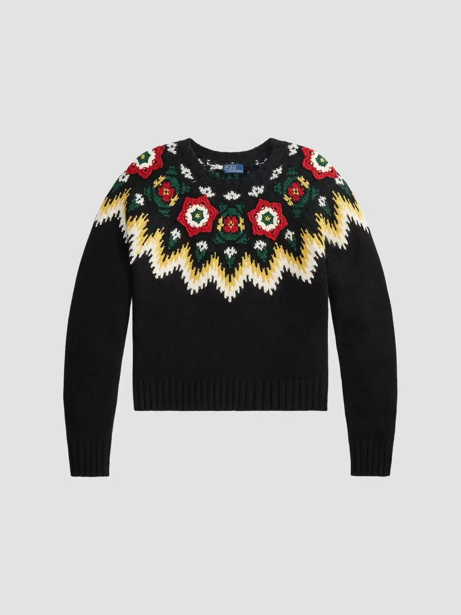 Fair-Isle-Inspired Wool-Cotton Sweater by Polo Ralph Lauren