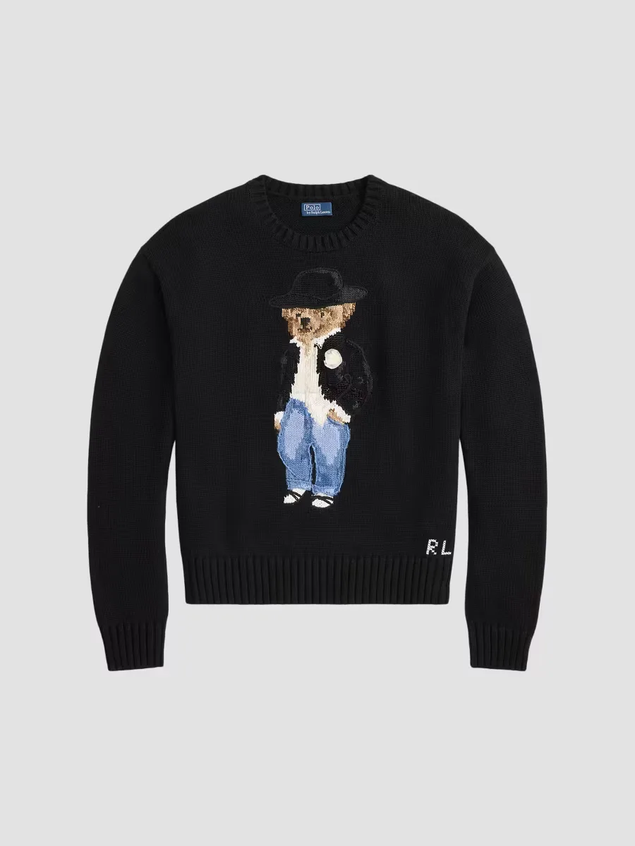 Holiday Polo Bear Motif Cotton Sweater by Polo Ralph Lauren