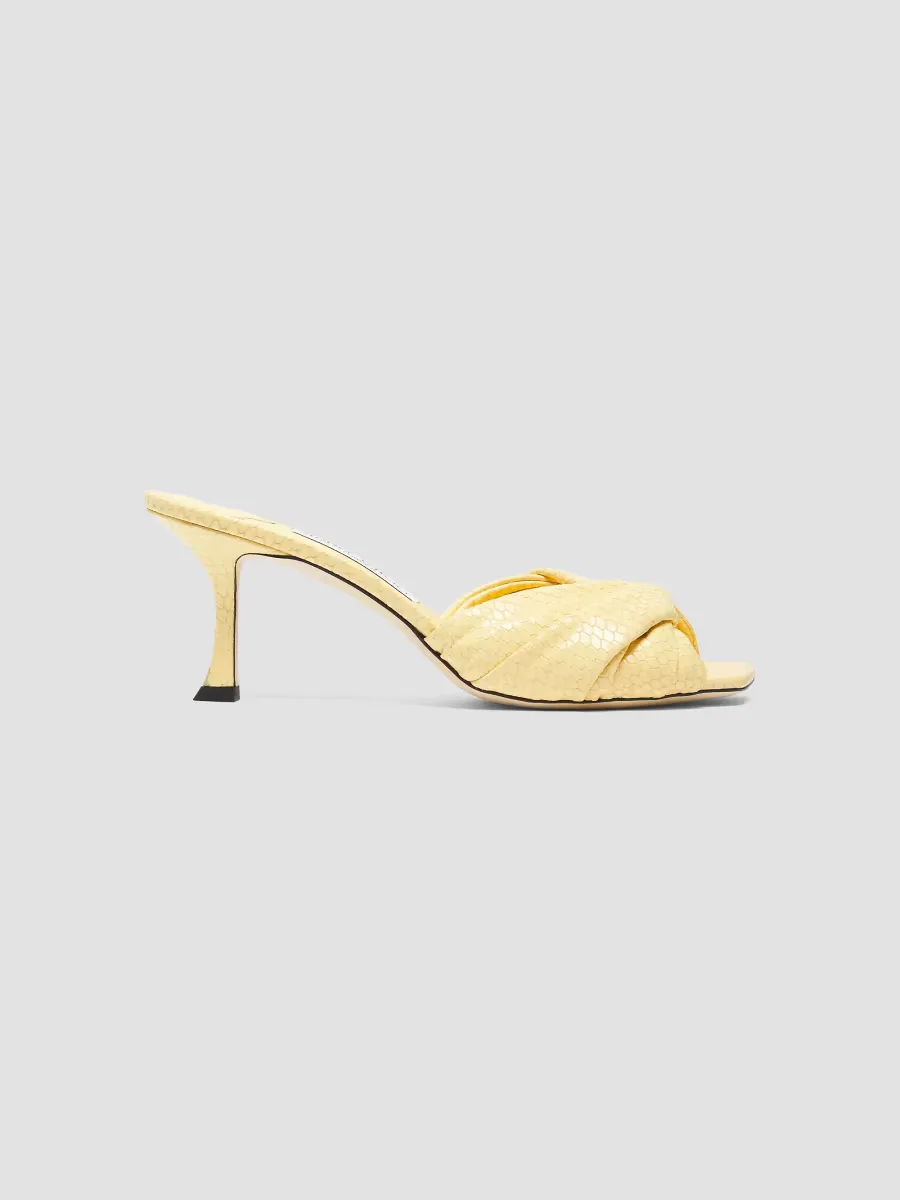 Skye 70MM Twisted Textured Leather Mules