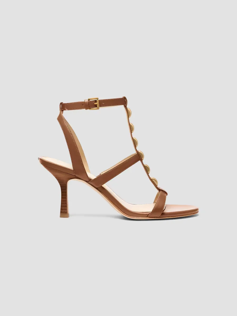 Nara 90MM Leather Stiletto Sandals by Michael Kors