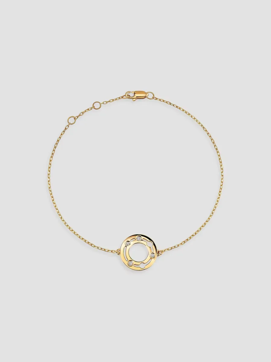 Pulse 18K Yellow Gold & 0.038 TCW Diamond Bracelet by dinh van