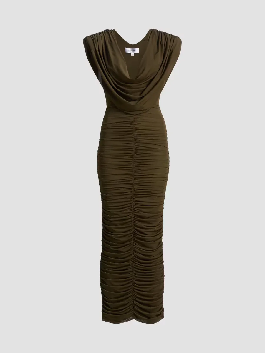 Parish Cowlneck Body-Con Maxi Dress by Ronny Kobo
