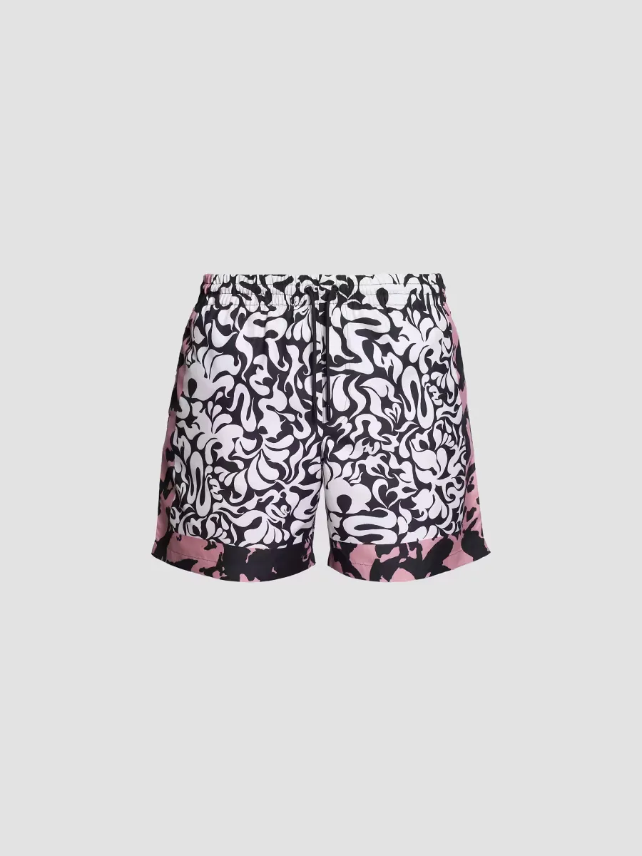 Abstract Print Swim Shorts by Dries Van Noten