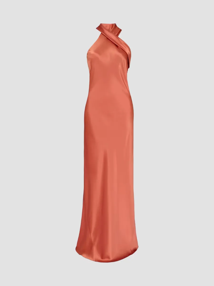 Pandora Halter Column Gown by Galvan London