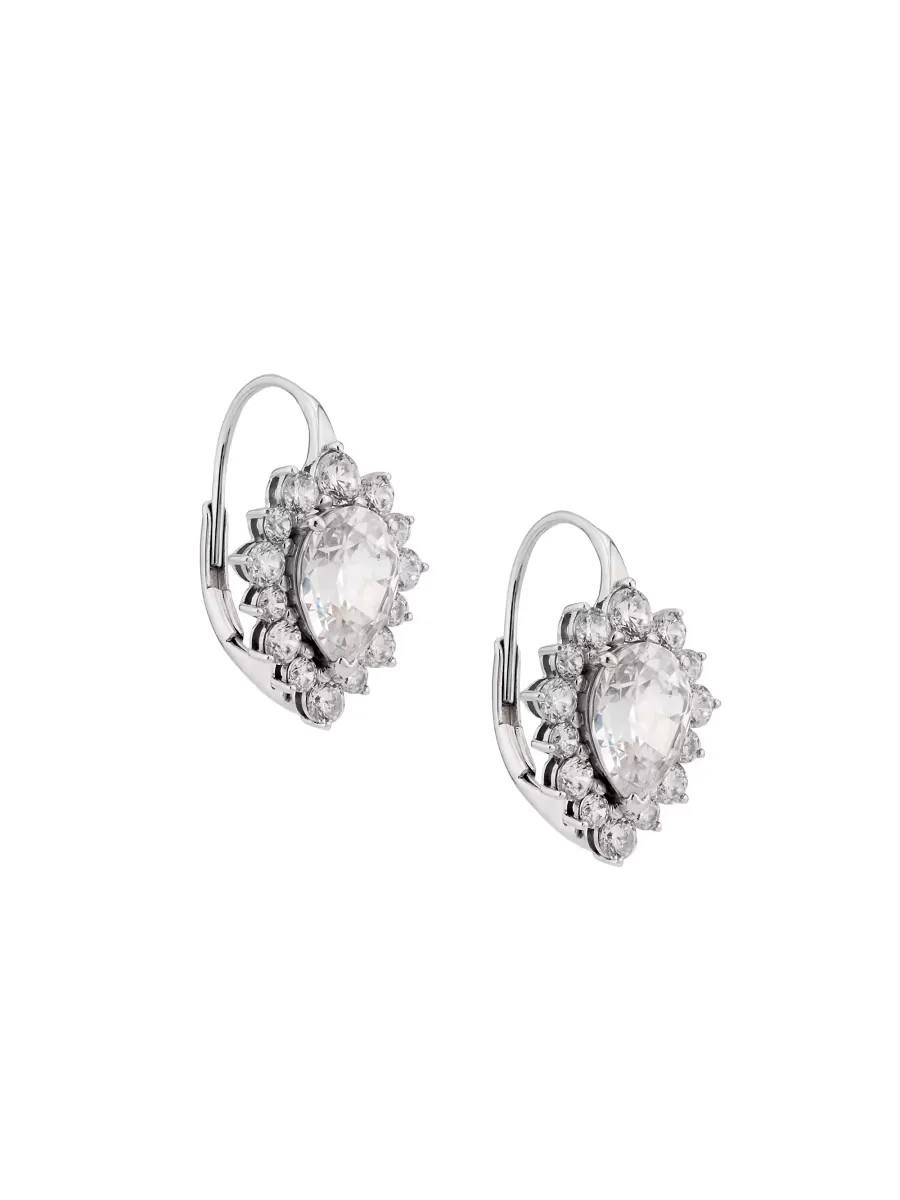 Anna 18K-Gold-Plated & Cubic Zirconia Pear-Cut Drop Earrings