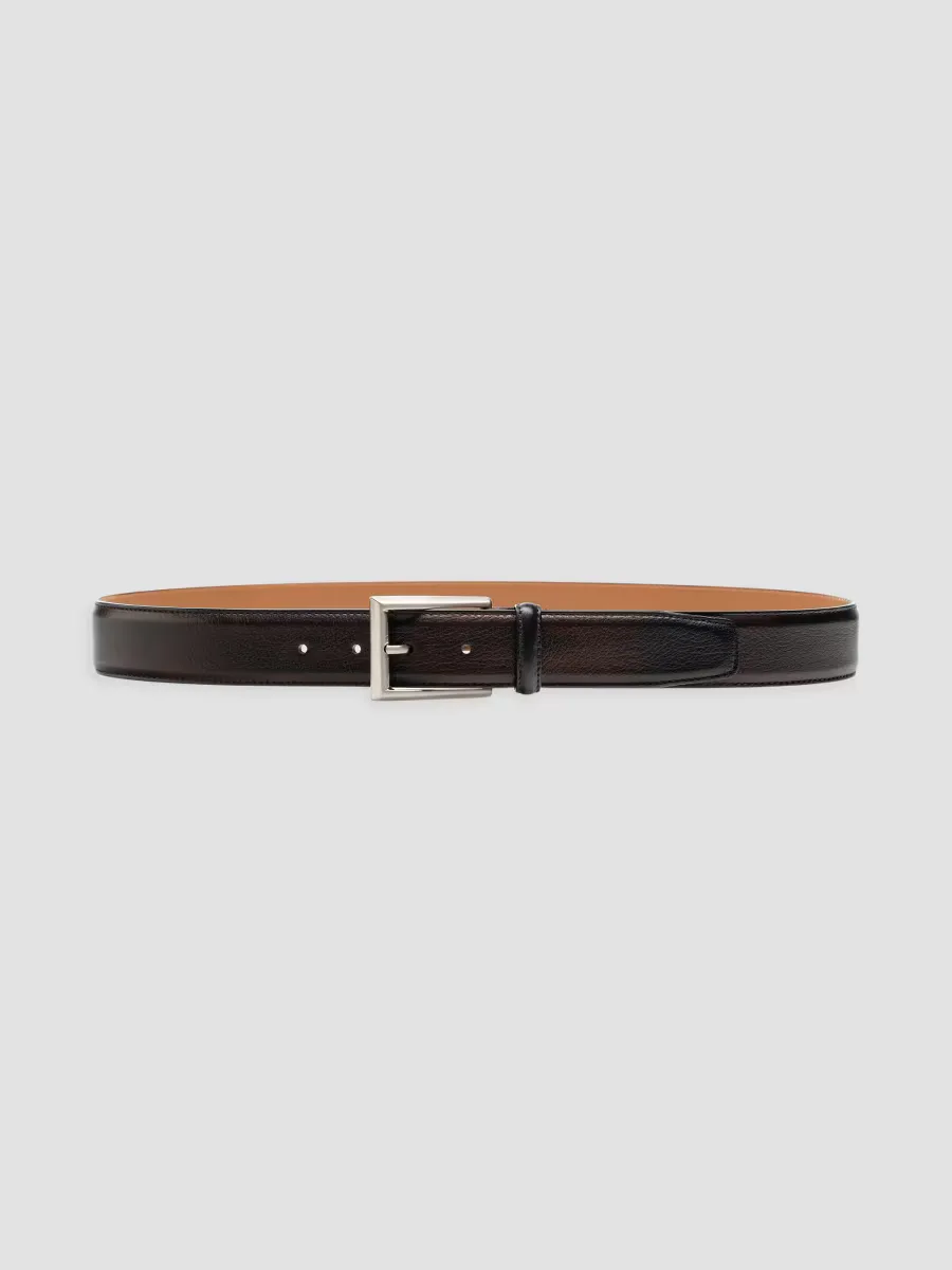 Rocas Pebbled Leather Cut-To-Size Belt by Magnanni