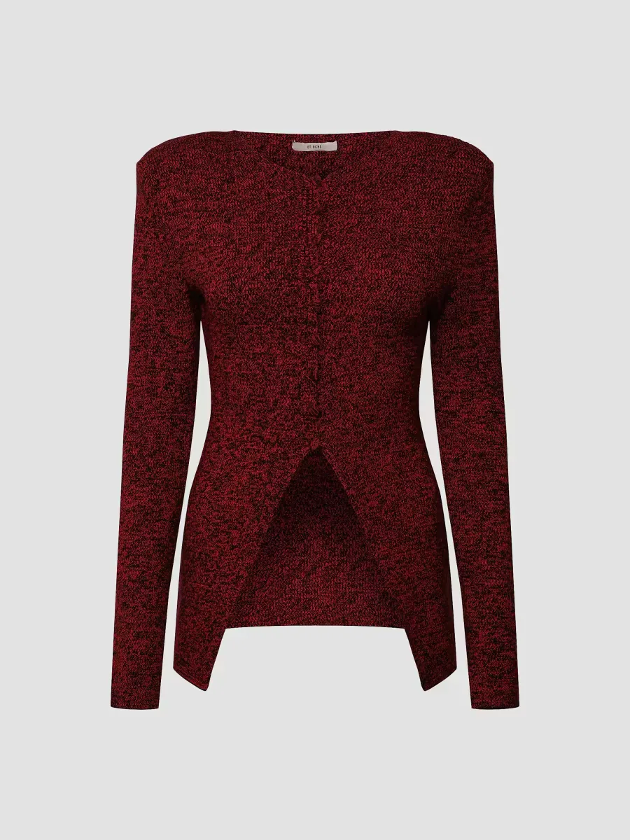 Mischa Marled Knit Cardigan by Et Ochs