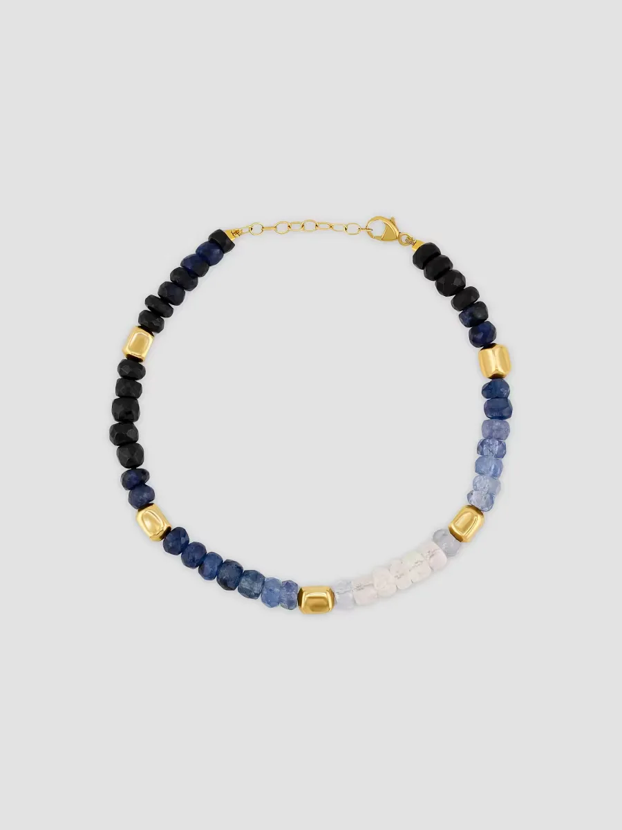 Arizona 14K Yellow Gold & Ombré Blue Sapphire Beaded Bracelet by Jia Jia